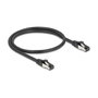 DeLOCK RJ45 Netzwerkkabel Cat.8.1 S/FTP 0.5 m 40 Gbps 2000 MHz Schwarz