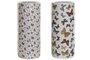 DKD Home Decor Paraguero Porcelana Multicolor Mariposas Shabby 20 x 44 x 20 cm (2 Unidades)