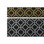 DKD Home Decor Felpudo Árabe Dorado Plateado Negro Geométrico Goma 45 x 75 cm (2 Unidades)