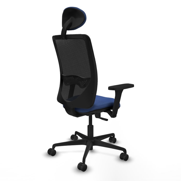 PIQUERAS Y CRESPO Silla de oficina Zulema con mecanismo Sincro, Azul marino y Negro