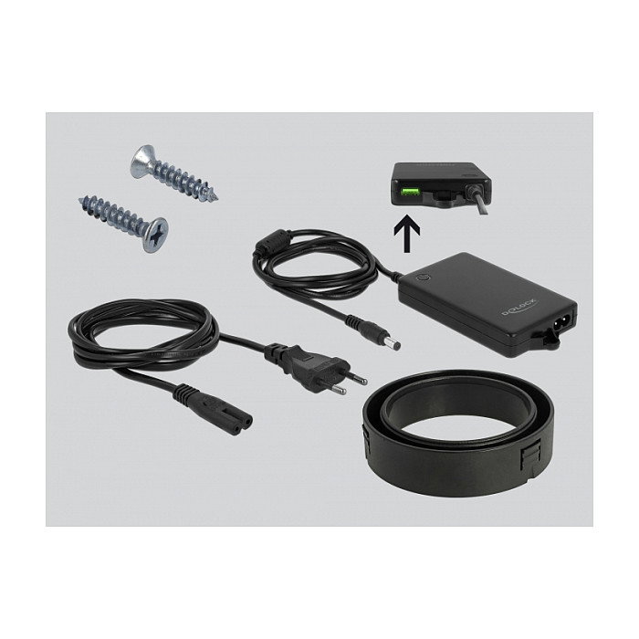 DeLOCK 64065 Cargador USB para montaje en mesa PD 85 W y Quick Charge 3.0 Blanco