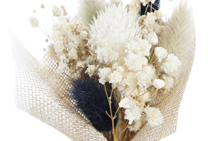 DKD Home Decor Decoración Flor Seca y Cristal 10x10x15,5 (Surtido de 2)