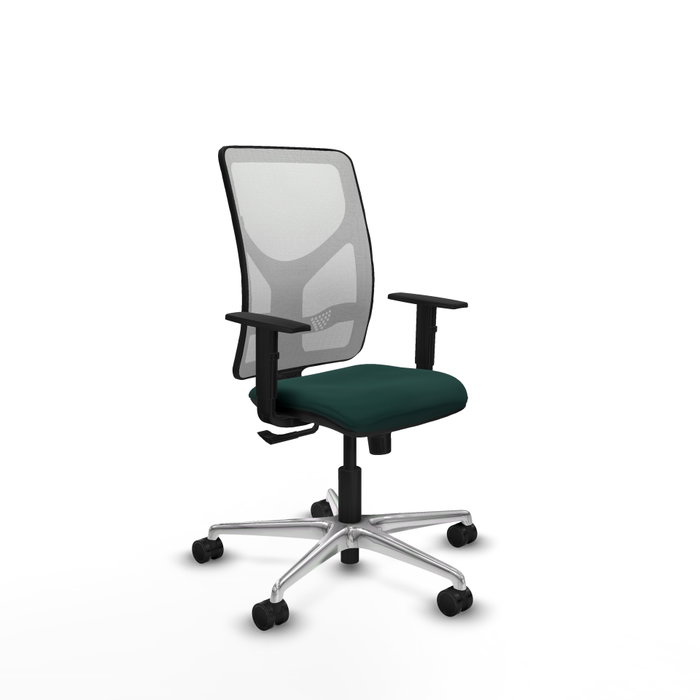 PIQUERAS Y CRESPO Silla de oficina Motilla con mecanismo Sincro, Verde botella y Blanco PIQUERAS Y CRESPO Silla de oficina Motilla con mecanismo Sincro, Verde botella y Blanco