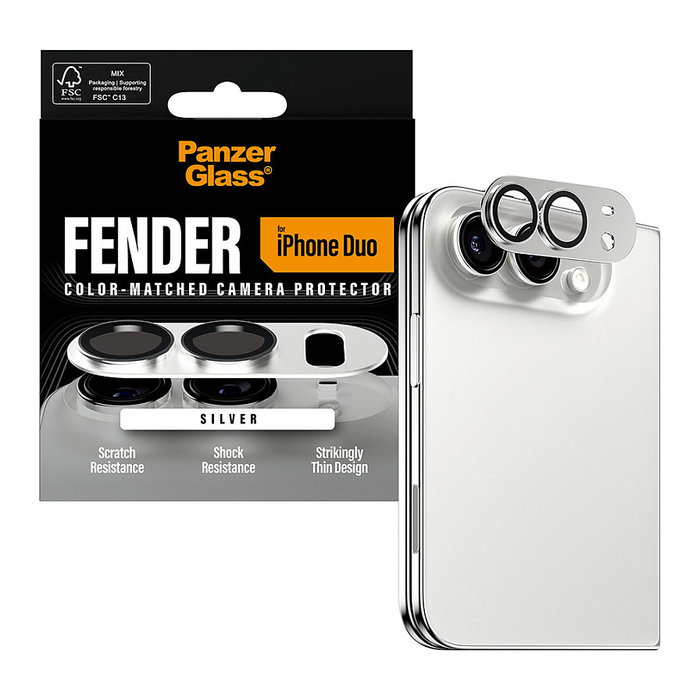 Panzerglass Fender Protector de Lente de Cámara para iPhone 18, Duo Mar Blanco