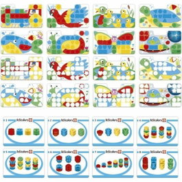 Educa Articolors - Juego de apilamiento de fichas de colores y formas geométricas