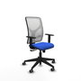 PIQUERAS Y CRESPO Silla de oficina Motilla con mecanismo Sincro, Azul y Blanco