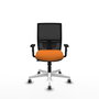 PIQUERAS Y CRESPO Silla de oficina Yunquera Naranja y Negro