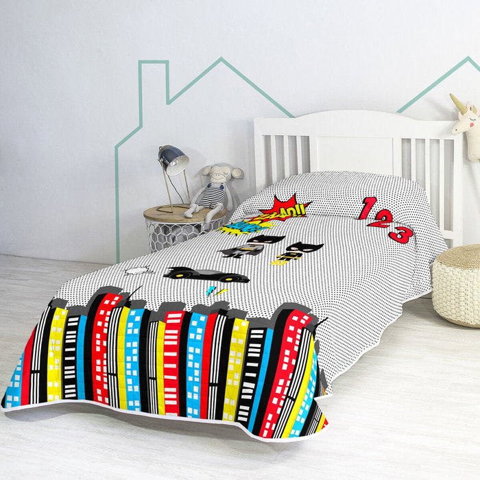 Colcha HappyFriday Mr Fox Multicolor 180 x 260 cm Batman Colcha HappyFriday Mr Fox Multicolor 180 x 260 cm Batman
