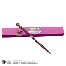 The Noble Collection Réplica Varita Harry Potter de Dolores Umbridge, Incluye Clip Dorado, 27 cm, en Caja Rosa Ollivanders