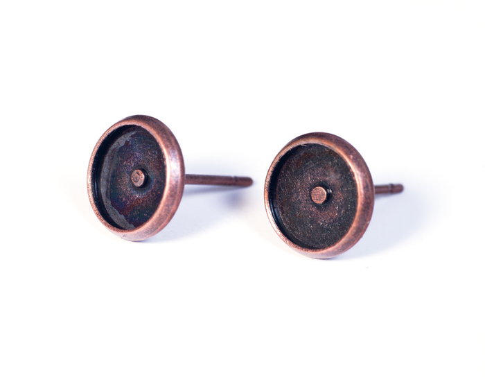 Innspiro Pendiente metálico para incrustar disco cobrizo envejecido 8,0x11,4mm Innspiro Pendiente metálico para incrustar disco cobrizo envejecido 8,0x11,4mm