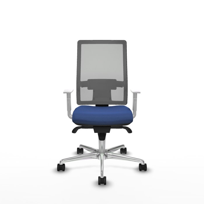 PIQUERAS Y CRESPO Silla de oficina Horna con mecanismo Sincro, Azul marino y Gris
