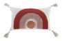 DKD Home Decor Cojín de Poliéster con Aplicaciones Blanco 50x30 cm
