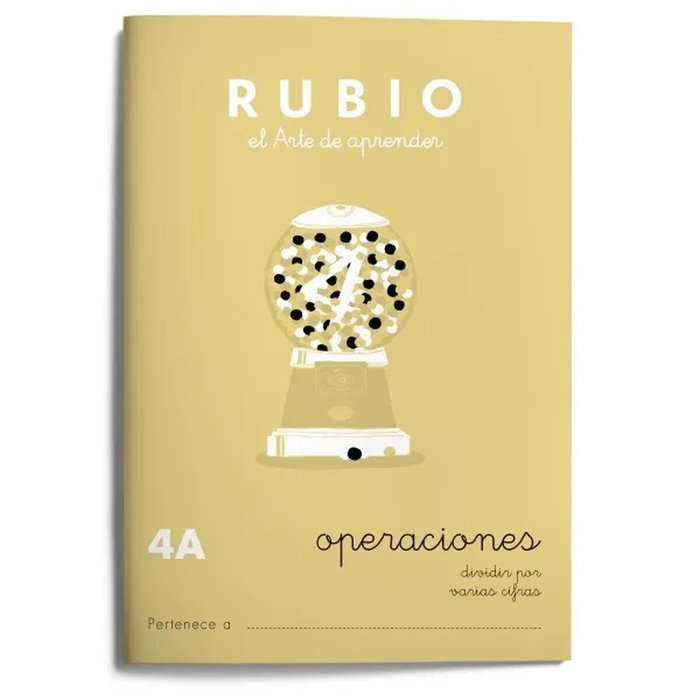 RUBIO Cuaderno A5 Operaciones y Problemas Nº 4A - Divisiones por Varias Cifras (+9 años)