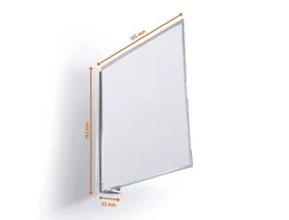 Durable Señal de Pasillo Magnética, PET Transparente, 149x149 mm, para Estanterías y Pasillos, Pack de 10 Unidades