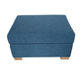DKD Home Decor Reposapiés Azul con Almacenaje Interior