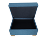 DKD Home Decor Reposapiés Azul con Almacenaje Interior