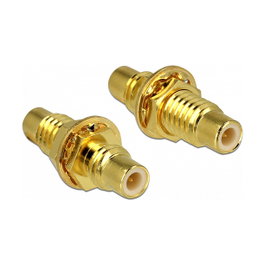 DeLOCK 65874 Adaptador coaxial SMC macho a SMC macho, Oro