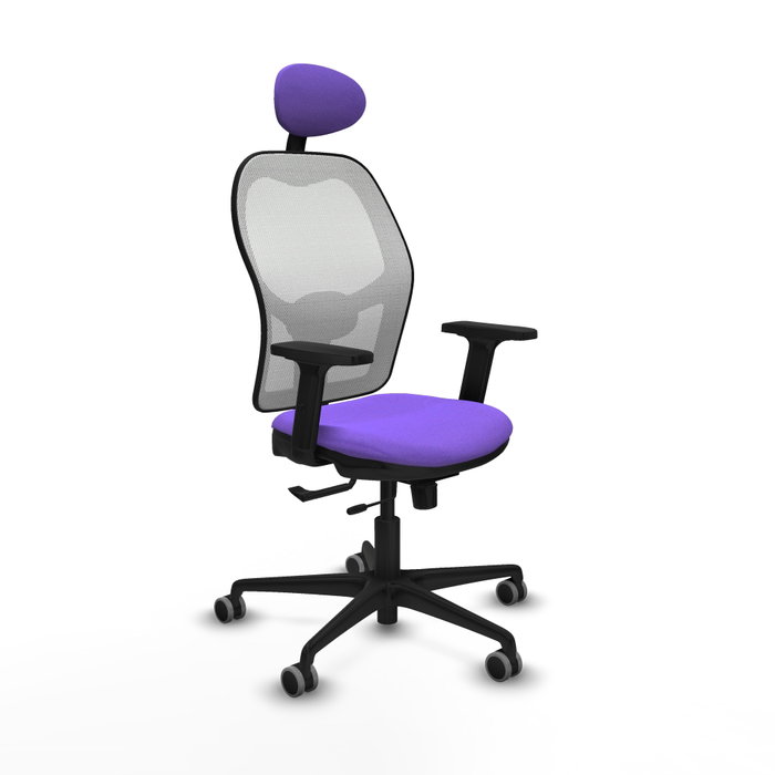 PIQUERAS Y CRESPO Silla de oficina Jorquera con mecanismo Sincro/Traslack, Lila y Blanco PIQUERAS Y CRESPO Silla de oficina Jorquera con mecanismo Sincro/Traslack, Lila y Blanco