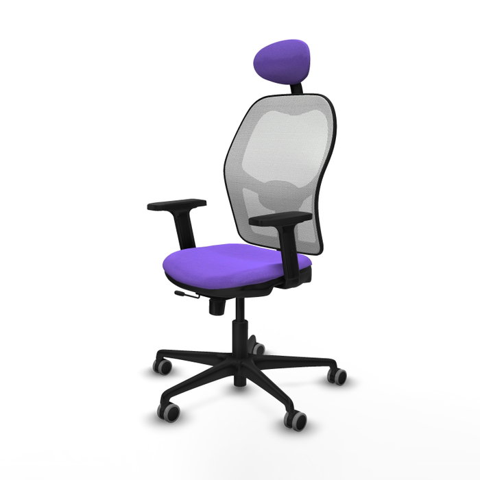 PIQUERAS Y CRESPO Silla de oficina Jorquera con mecanismo Sincro/Traslack, Lila y Blanco PIQUERAS Y CRESPO Silla de oficina Jorquera con mecanismo Sincro/Traslack, Lila y Blanco