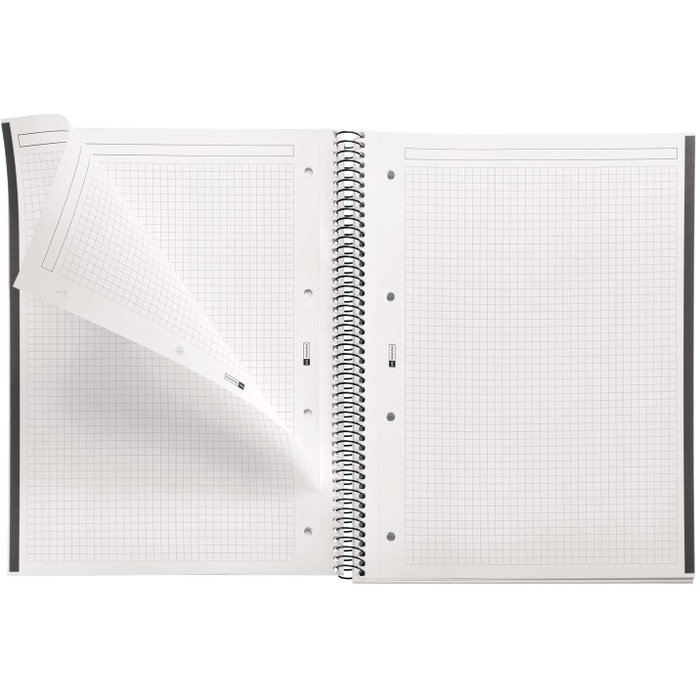 Miquelrius Cuaderno Espiral Emotions DIN A4 de 80 Hojas Cuadriculado 5 mm Negro Miquelrius Cuaderno Espiral Emotions DIN A4 de 80 Hojas Cuadriculado 5 mm Negro