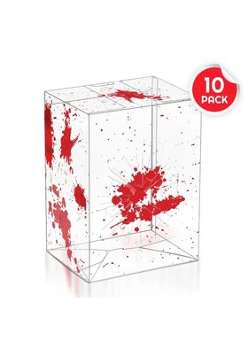 EVORETRO Set 10 Protectores Efecto Bala y Sangre para Funko POP 16x12x9cm Plástico PET