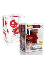 EVORETRO Set 10 Protectores Efecto Bala y Sangre para Funko POP 16x12x9cm Plástico PET