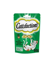 Mars Catisfactions Bocaditos crujientes sabor catnip (hierba gatera) para gatos - Paquete 6 x 60 gr