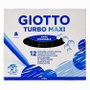 Giotto Rotuladores Turbo Maxi Negro Estuche de 12 unidades