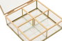 DKD Home Decor Joyero de Cristal y Metal Dorado 15x16x5 cm