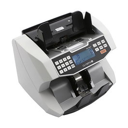 Olympia NC 590 Contador y Detector de Billetes Blanco, Conteo 1500/min, Euros, USD, Tecnología CIS/IR/UV/MG, Función Clasificación y Batch
