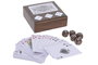 DKD Home Decor Juego de Set de 3 Piezas en Sheesham y Latón Marrón