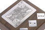 DKD Home Decor Juego de Set de 3 Piezas en Sheesham y Latón Marrón