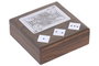 DKD Home Decor Juego de Set de 3 Piezas en Sheesham y Latón Marrón