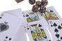 DKD Home Decor Juego de Set de 3 Piezas en Sheesham y Latón Marrón