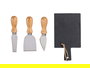 Kinvara Tabla para quesos de pizarra con 3 cuchillos 30 x 17 cm (Set de 12)