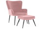 DKD Home Decor Set de 2 Sillones Modernos Rosa y Negro