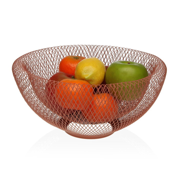 Versa Frutero Redondo Terracota 30x30x15.5 cm Metal Versa Frutero Redondo Terracota 30x30x15.5 cm Metal