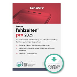 Lexware Fehlzeiten Pro 2026 - 1 Dispositivo, 1 Año - Descarga ESD