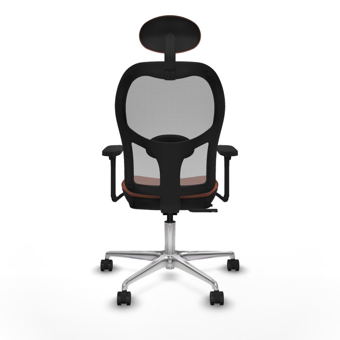 PIQUERAS Y CRESPO Silla de oficina Jorquera con Mecanismo Sincro/Traslack, Tela Marrón y Malla Gris PIQUERAS Y CRESPO Silla de oficina Jorquera con Mecanismo Sincro/Traslack, Tela Marrón y Malla Gris