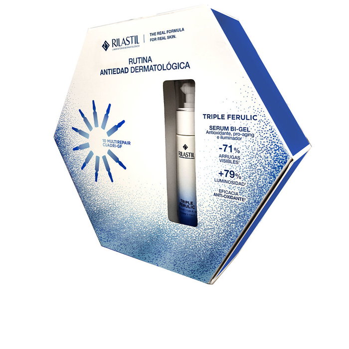 Rilastil Estuche Antiedad Triple Ferulic con Súper Óxido Dismutasa, Péptidos y Ácido Ferúlico, 2 Piezas Rilastil Estuche Antiedad Triple Ferulic con Súper Óxido Dismutasa, Péptidos y Ácido Ferúlico, 2 Piezas