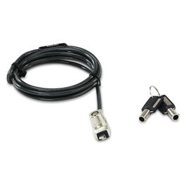 Dicota LAPTOP LOCK WEDGE - Candado de Seguridad para Portátil con Llave, Cable de 1.5 m, Color Antracita