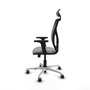 PIQUERAS Y CRESPO Silla de oficina Motilla con mecanismo Sincro/Traslack, Gris y Negro