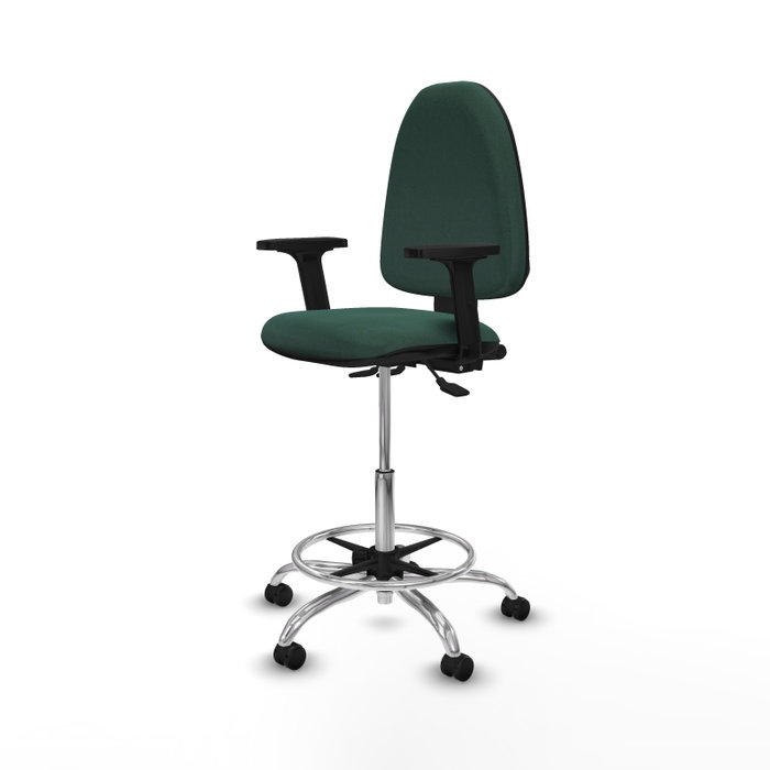PIQUERAS Y CRESPO Taburete Aýna con mecanismo Asincro, Verde botella