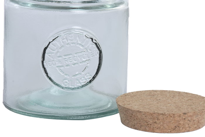 DKD Home Decor Tarro de Vidrio Reciclado con Corcho 800ml (Pack de 6) DKD Home Decor Tarro de Vidrio Reciclado con Corcho 800ml (Pack de 6)
