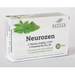 BETULA Neurozen 30 Cápsulas - Vitaminas B3 y B6, Ácido Pantoténico, Extracto de Té Verde, Rodiola y Grifonia para Función Psicológica y Rendimiento Intelectual Normal