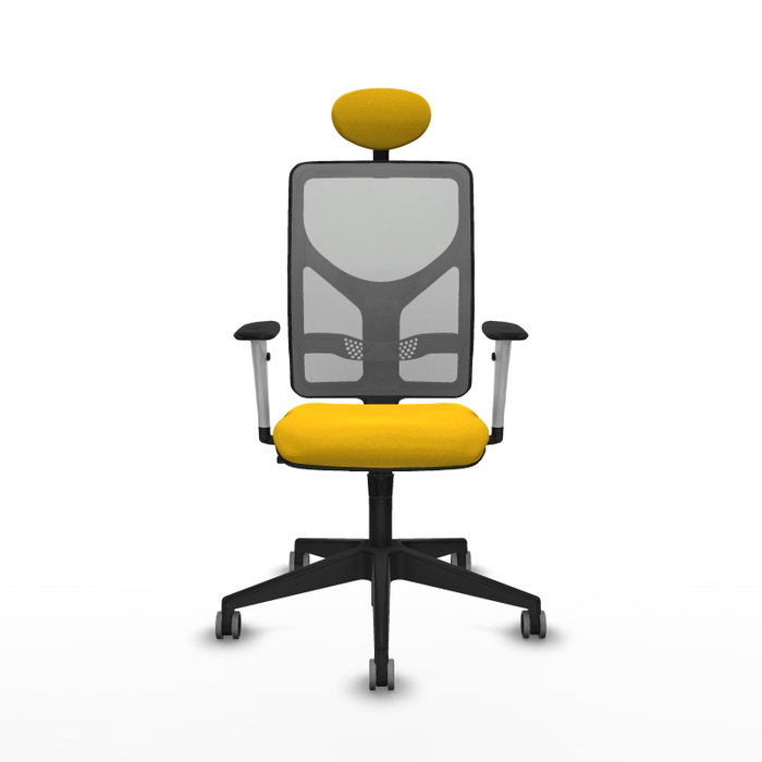 PIQUERAS Y CRESPO Silla de oficina Motilla con mecanismo Sincro, Amarillo y Gris PIQUERAS Y CRESPO Silla de oficina Motilla con mecanismo Sincro, Amarillo y Gris