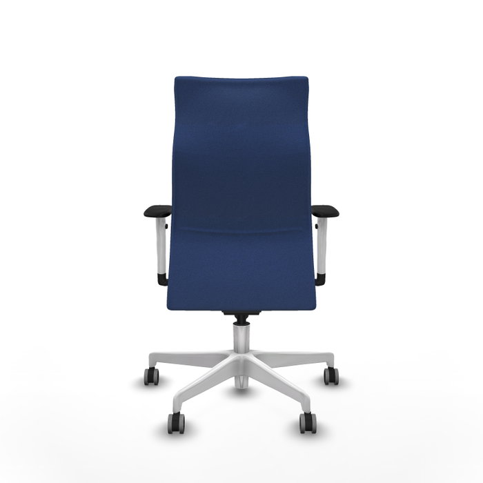 PIQUERAS Y CRESPO Sillón Albacete Azul Marino con Mecanismo Sincro y Base Blanca