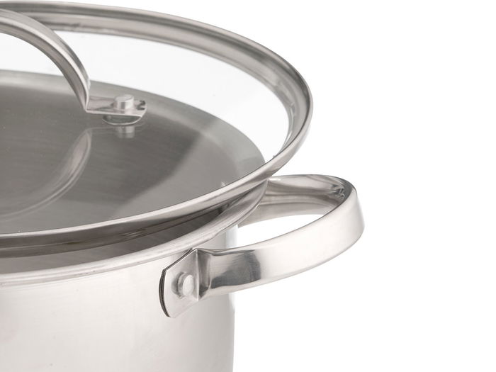 Kinvara Olla Induccion con Tapa de Cristal 24 cm (Set de 4)