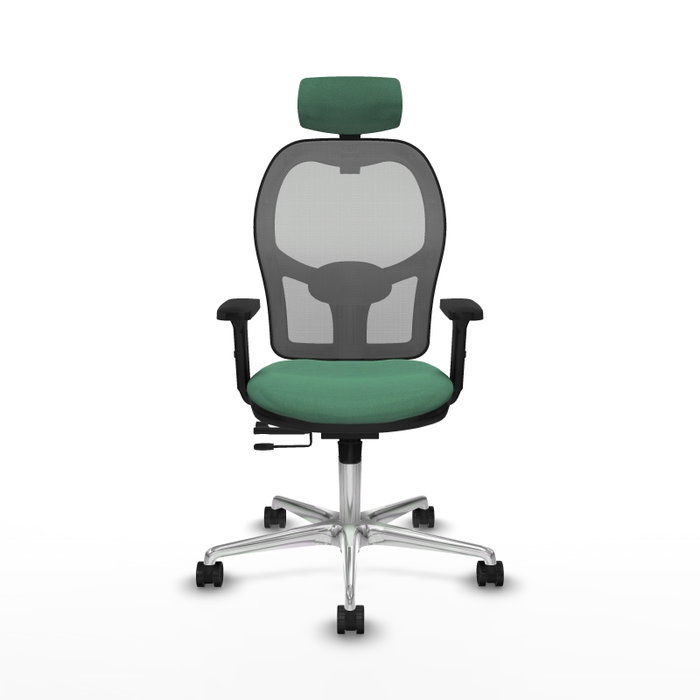 PIQUERAS Y CRESPO Silla de oficina Jorquera Sincro/Traslack Verde esmeralda y Gris
