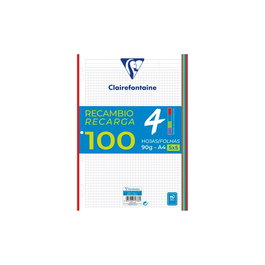 Recambio Clairefontaine Mimesys A4 100H 90Gr Cuadric.5X5 (4 Colores Vivos En Bandas) (Set de 20)